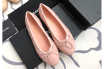 CHANEL单鞋 高端定制款平底单鞋 芭蕾舞鞋 粉色-高仿包包