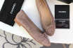 CHANEL平底鞋 高端定制款平底单鞋 芭蕾舞鞋 灰色-高仿包包