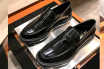 PRADA男鞋气垫款男士皮鞋 顶级代购品质男士休闲鞋 黑色-高仿包包