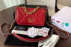 原版Chanel香奈儿包包 WOC斜挎女包 19cm红色-高仿包包